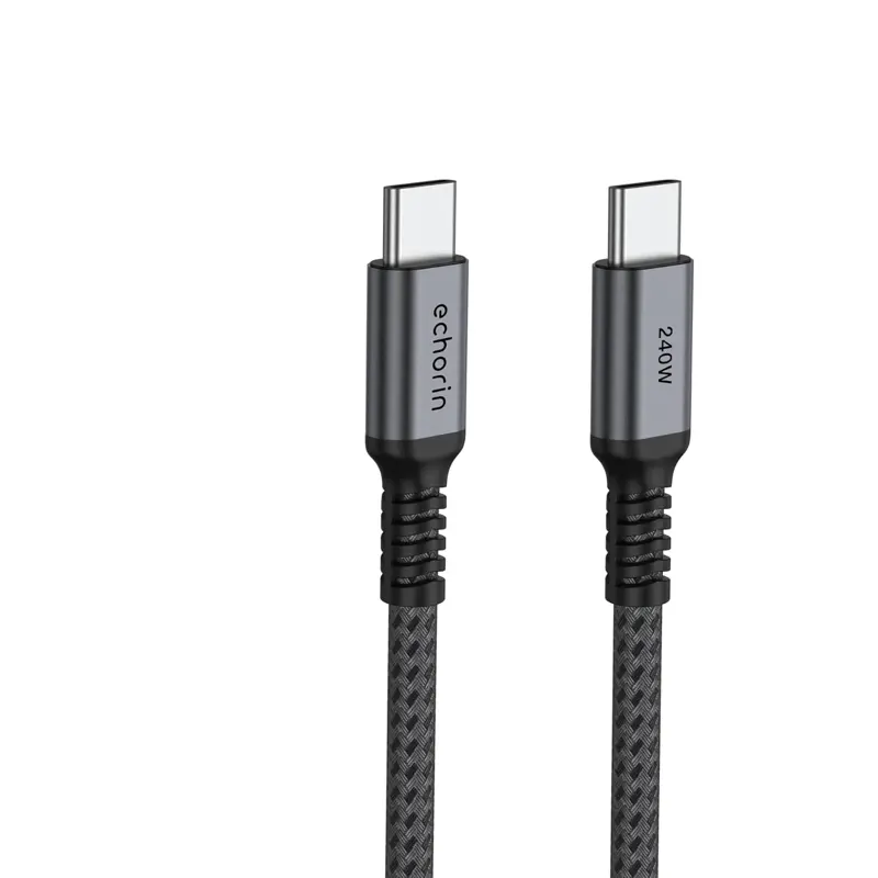 Echorin 240W Type-C to Type-C PD 3.1 Hızlı Şarj Kablosu (3 Metre) - Alüminyum Örgülü
